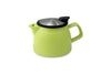 Bell Ceramic Teapot with Basket Infuser 16 oz (Green)