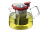 Bell Glass Tea Pot (Red)