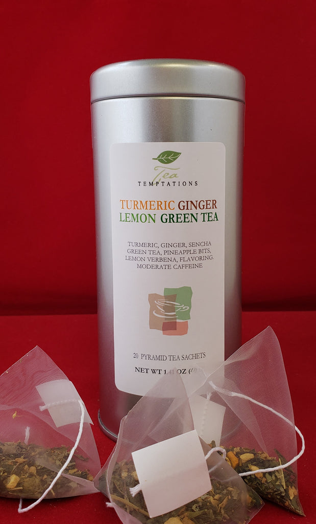 Turmeric Ginger Lemon Green Tea (Moderate Caffeine)