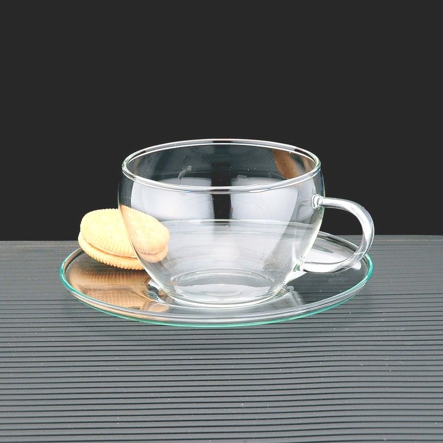 6 oz Glass Cup & Saucer (set of 6)
